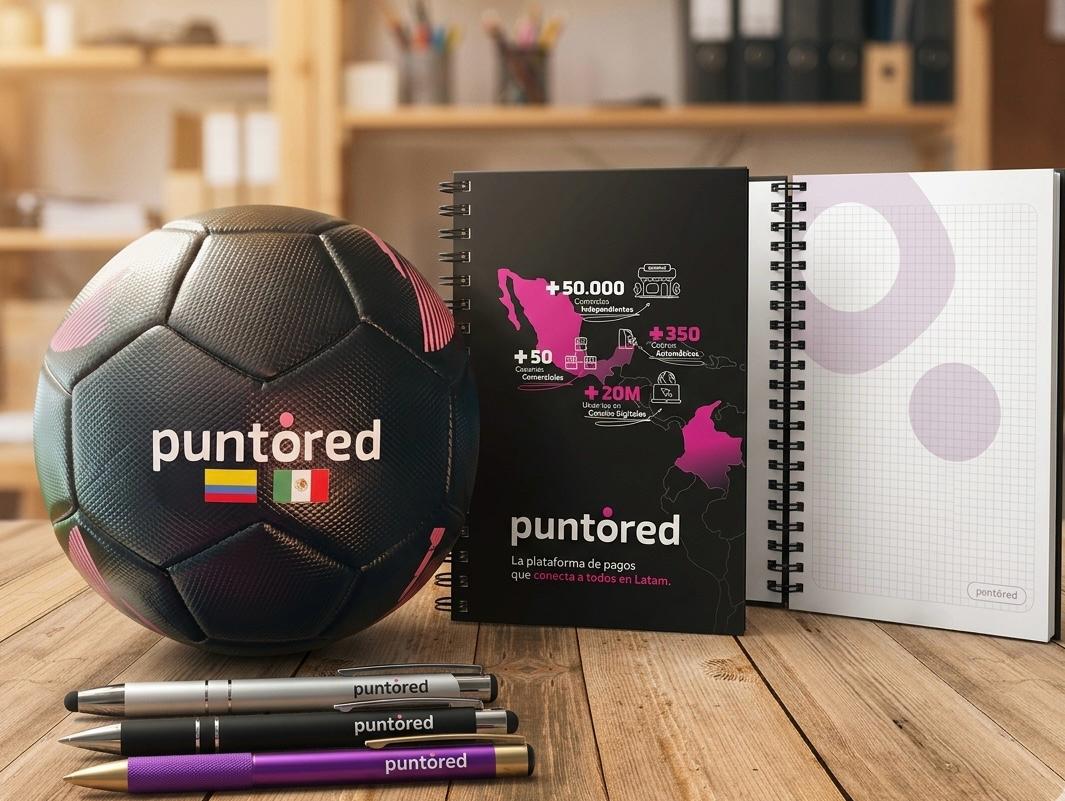 Promocionales: Balones, libretas y plumas 
